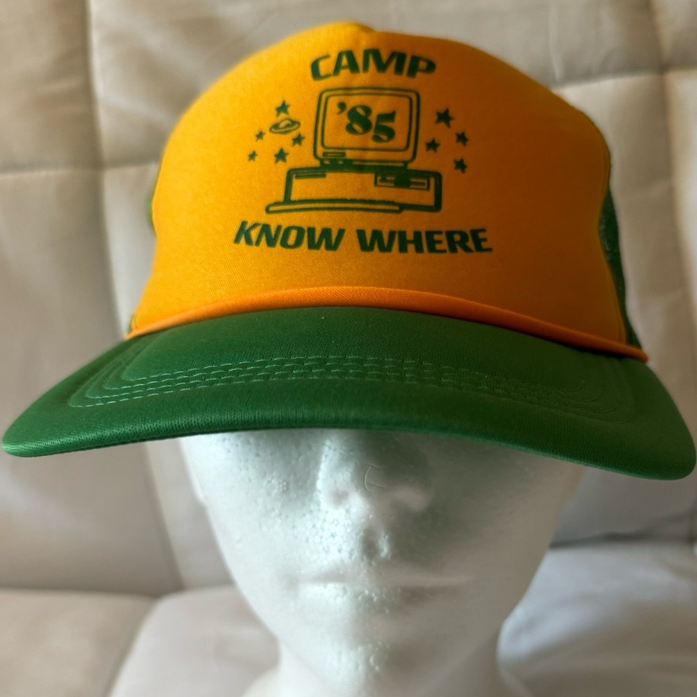 Stranger Things Trucker SnapBack styled hat. Camp Know Where 85.